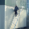 Aluminium-Treppe mit Plattform 45°-Stufen