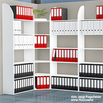 Büro-Regale Dante®, 2250 mm hoch, weiß Büro-Regale Dante®, 2250 mm hoch, weiß