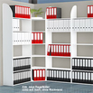 Büro-Regale Dante®, 2600 mm hoch, weiß Büro-Regale Dante®, 2600 mm hoch, weiß