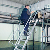 Handlauf für Aluminium-Treppe 45°-Stufen