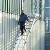 Handlauf für Aluminium-Treppe m. Plattform 45°-Stufen