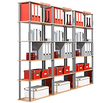 Komplettangebot 3 Büroregale mit je 6 Böden (5 OH)
