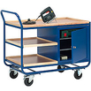 Montagewagen mit 3 Etagen und Stahlschrank Montagewagen mit 3 Etagen und Stahlschrank
