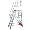 Podestleiter Vario aus Aluminium, 6 Stufen